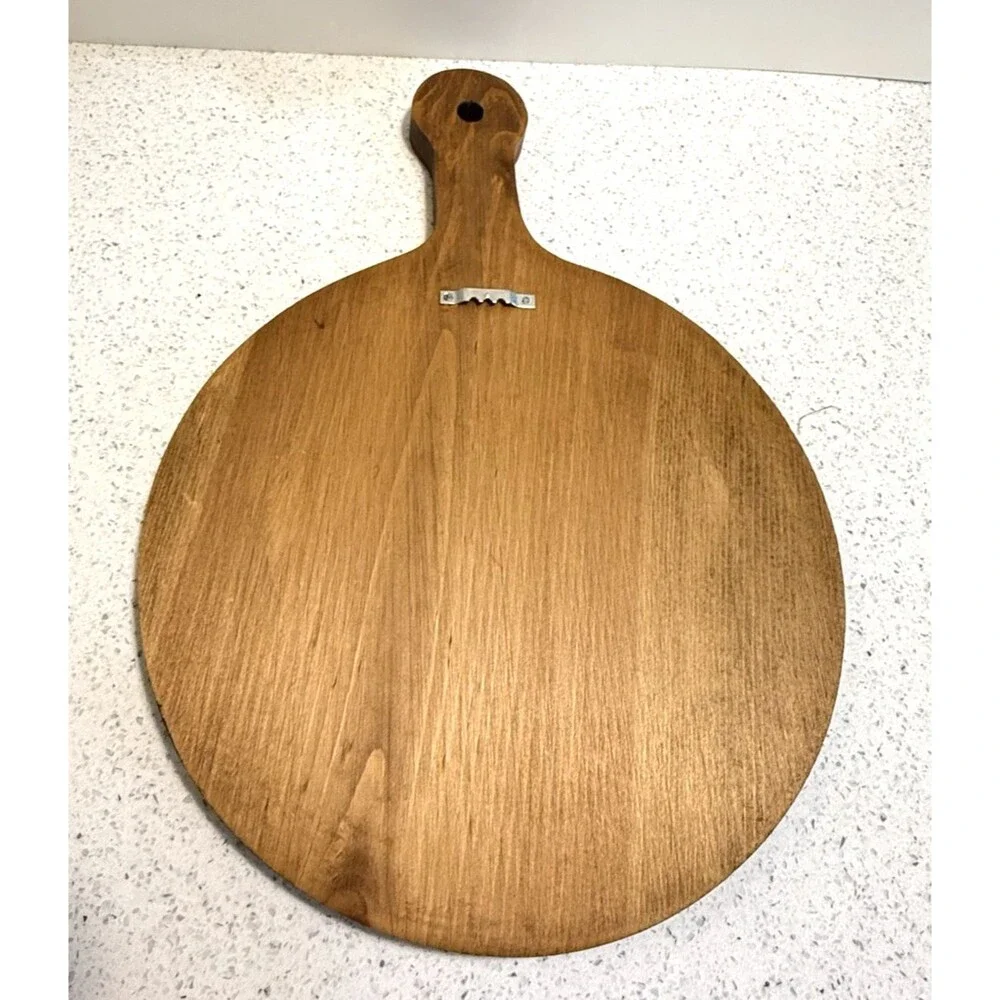 VTG Wood Hand Painted Bread Cutting Board Houses Farmhouse Grammacore Farm